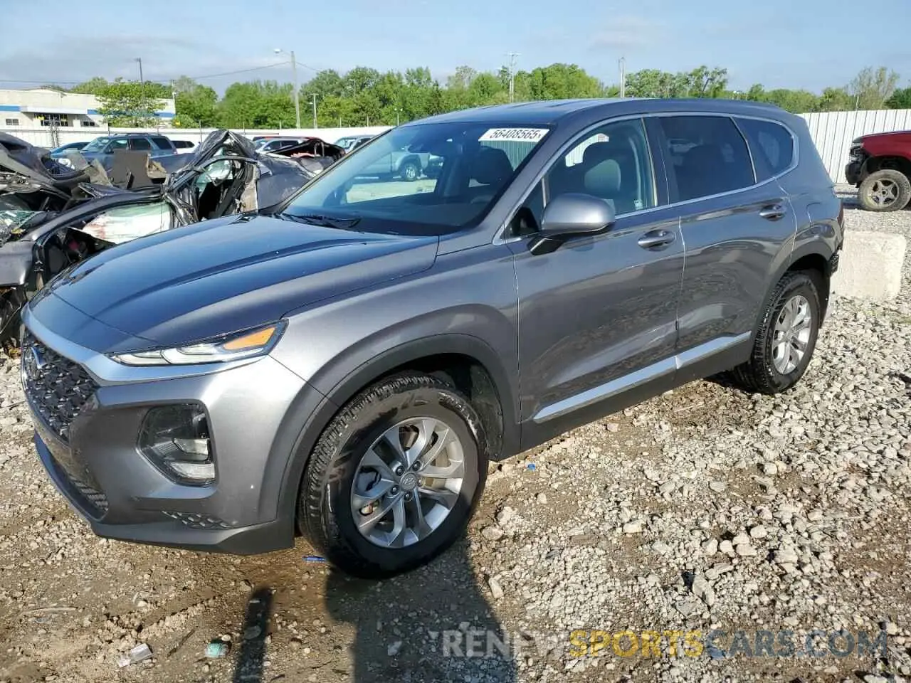 1 Photograph of a damaged car 5NMS23AD7KH010145 HYUNDAI SANTA FE 2019