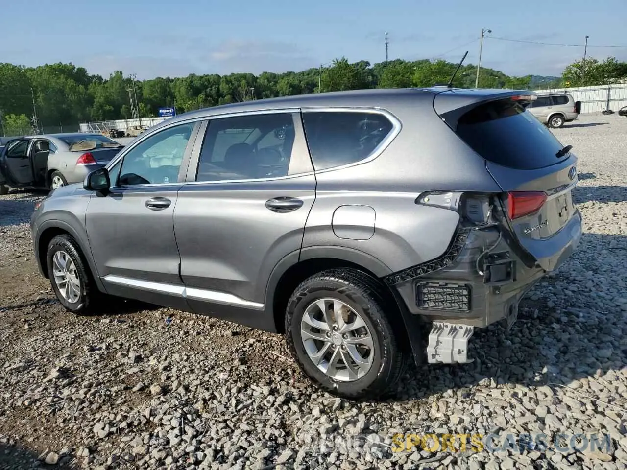 2 Photograph of a damaged car 5NMS23AD7KH010145 HYUNDAI SANTA FE 2019