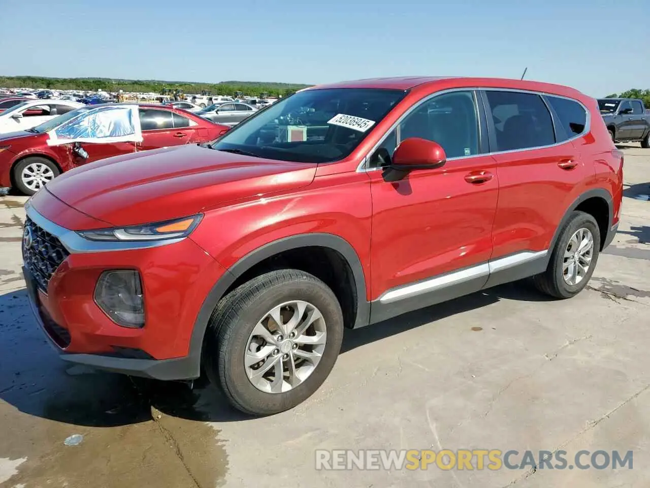 1 Photograph of a damaged car 5NMS23AD8KH077885 HYUNDAI SANTA FE 2019