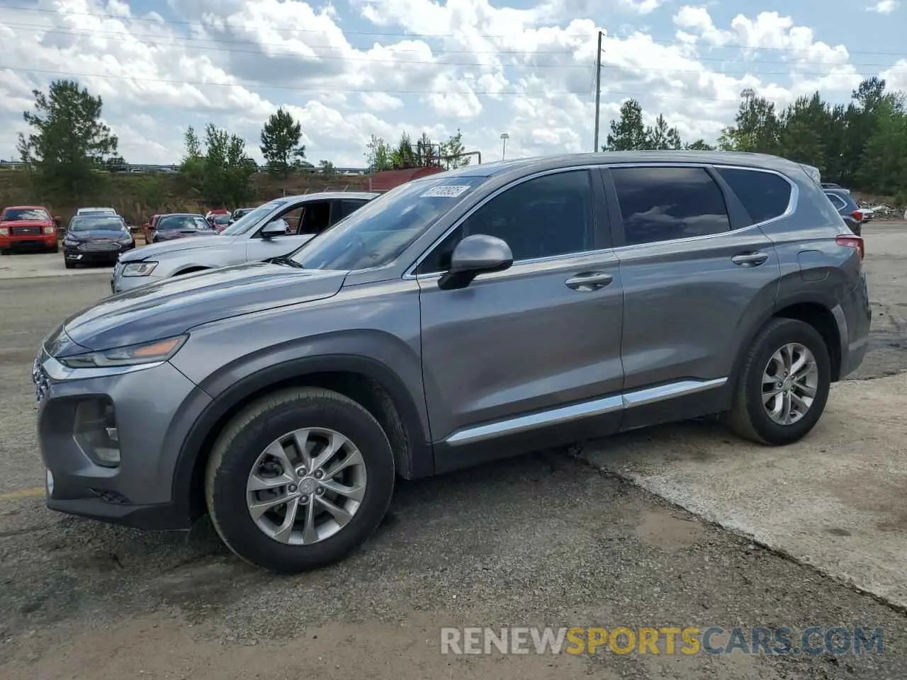 1 Photograph of a damaged car 5NMS23AD9KH019915 HYUNDAI SANTA FE 2019