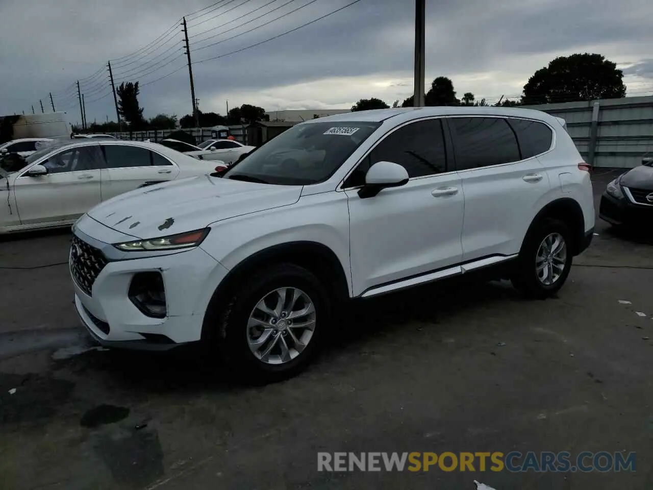 1 Photograph of a damaged car 5NMS23AD9KH039159 HYUNDAI SANTA FE 2019