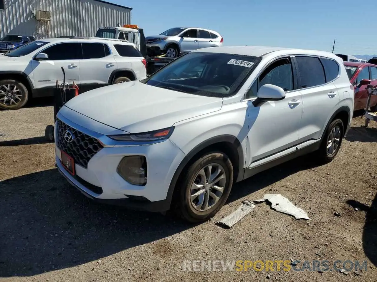 1 Photograph of a damaged car 5NMS23ADXKH100325 HYUNDAI SANTA FE 2019