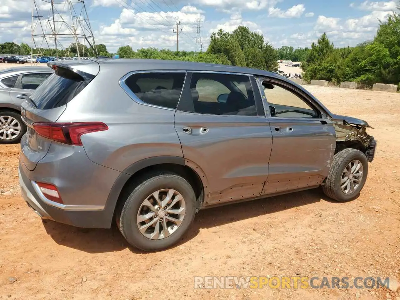 3 Фотография поврежденного автомобиля 5NMS2CAD0KH085480 HYUNDAI SANTA FE 2019