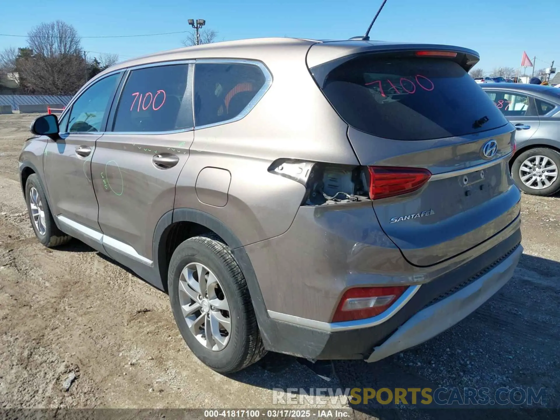3 Фотография поврежденного автомобиля 5NMS2CAD0KH117649 HYUNDAI SANTA FE 2019