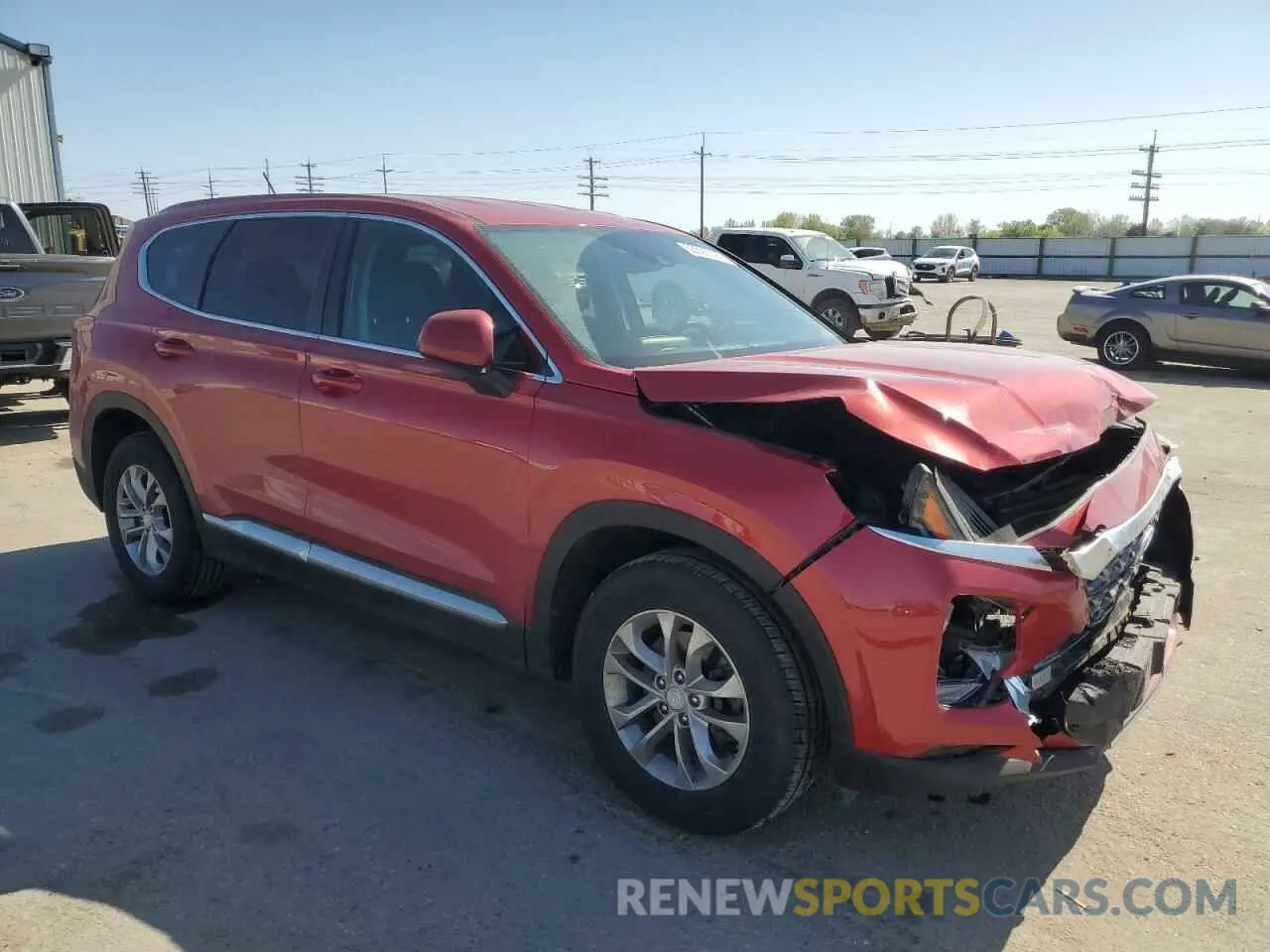 4 Фотография поврежденного автомобиля 5NMS2CAD1KH032125 HYUNDAI SANTA FE 2019