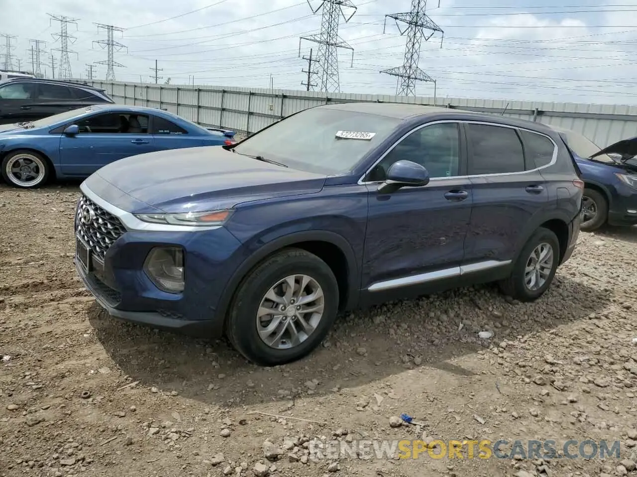 1 Photograph of a damaged car 5NMS2CAD4KH125270 HYUNDAI SANTA FE 2019
