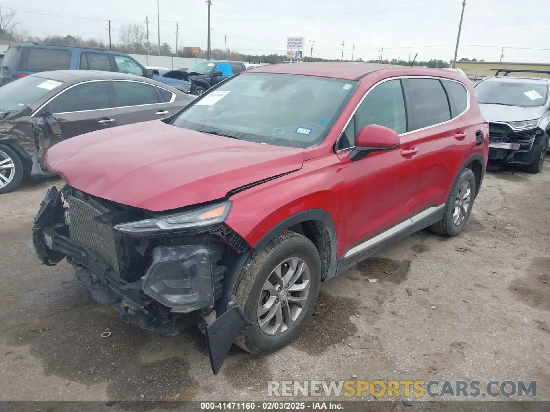 2 Фотография поврежденного автомобиля 5NMS2CAD5KH091985 HYUNDAI SANTA FE 2019