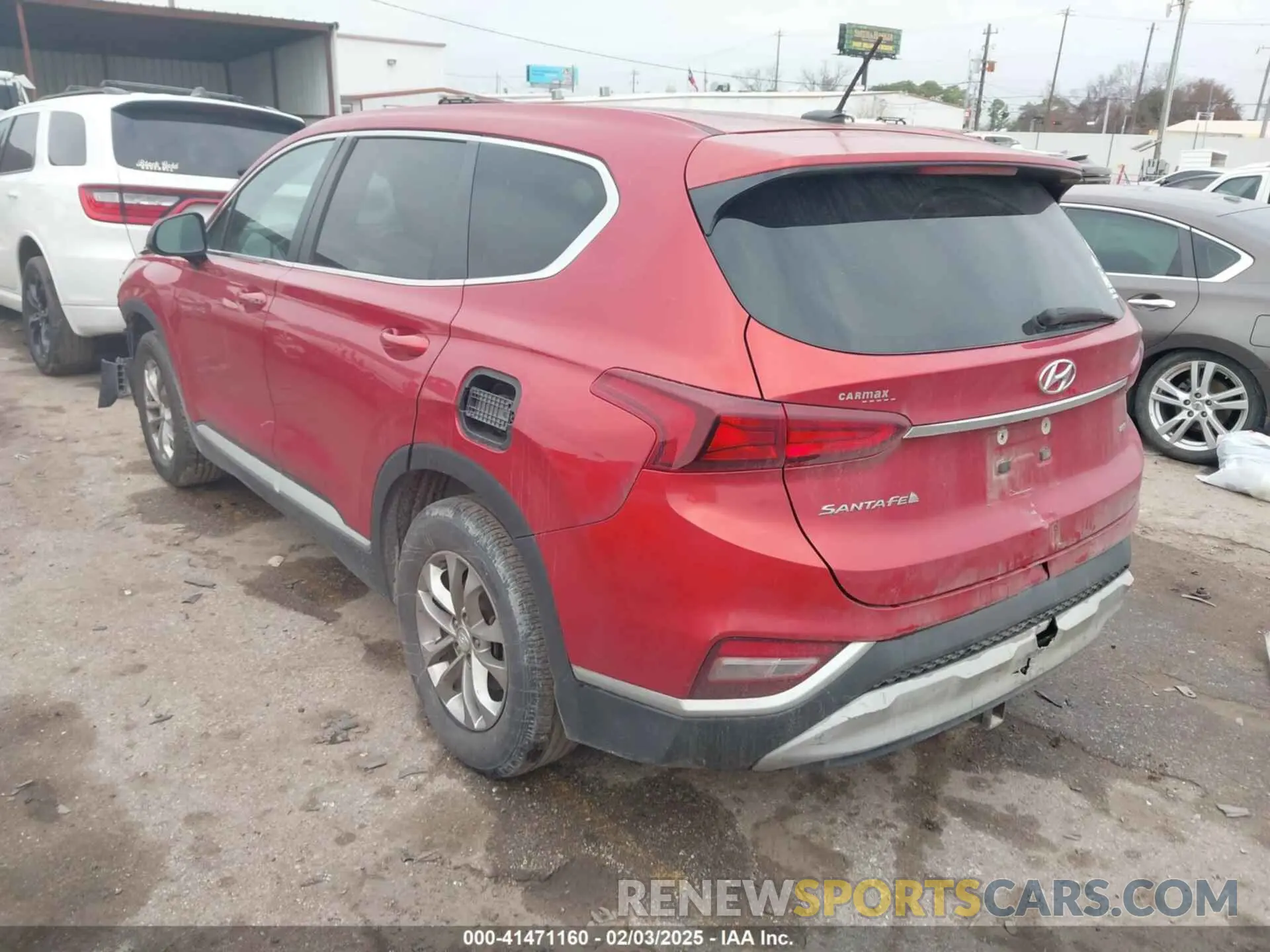 3 Фотография поврежденного автомобиля 5NMS2CAD5KH091985 HYUNDAI SANTA FE 2019