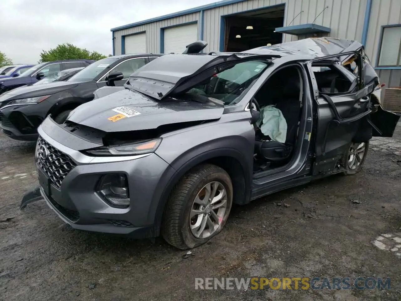 1 Photograph of a damaged car 5NMS2CAD6KH011433 HYUNDAI SANTA FE 2019