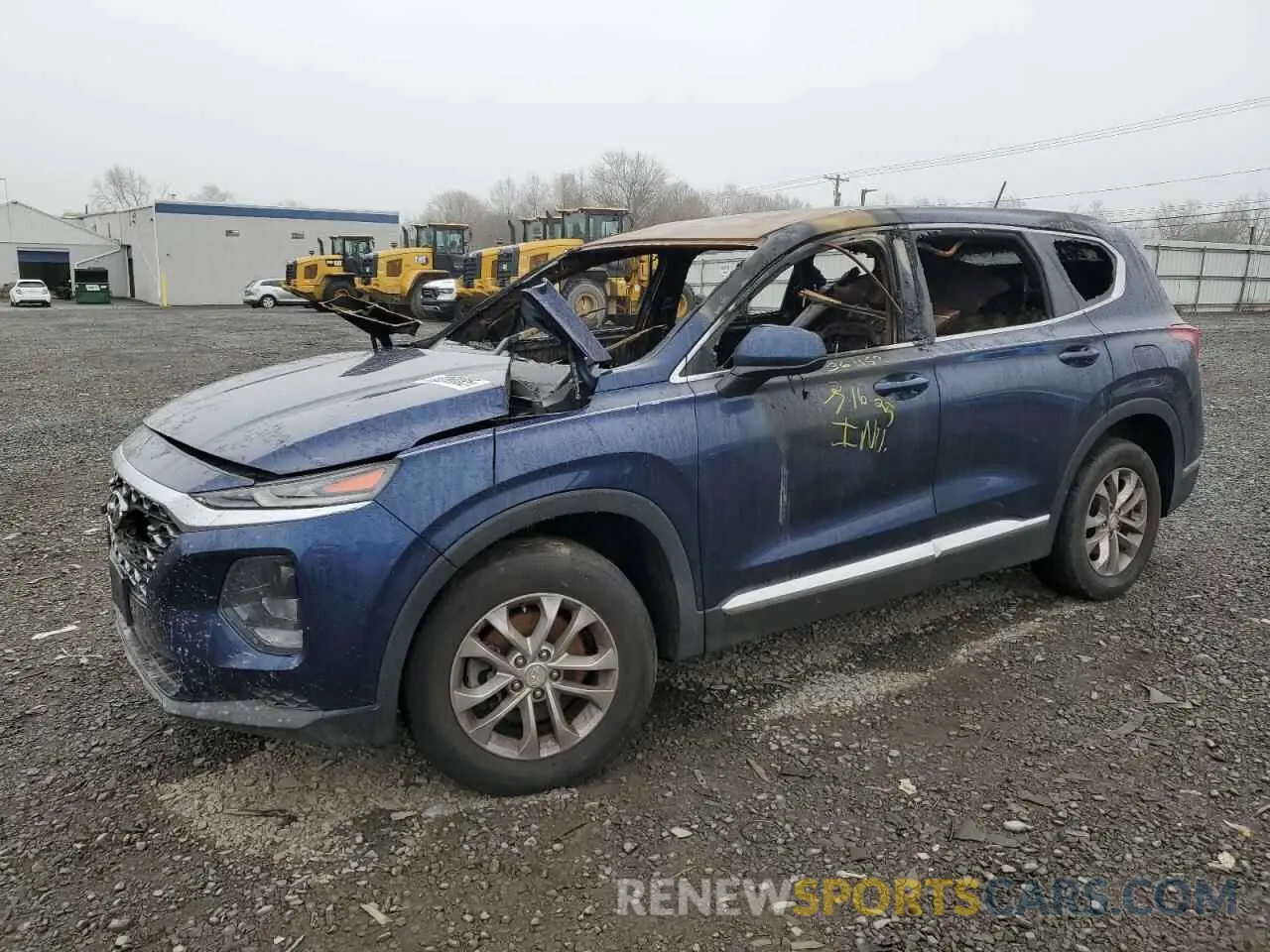 1 Photograph of a damaged car 5NMS2CADXKH101636 HYUNDAI SANTA FE 2019