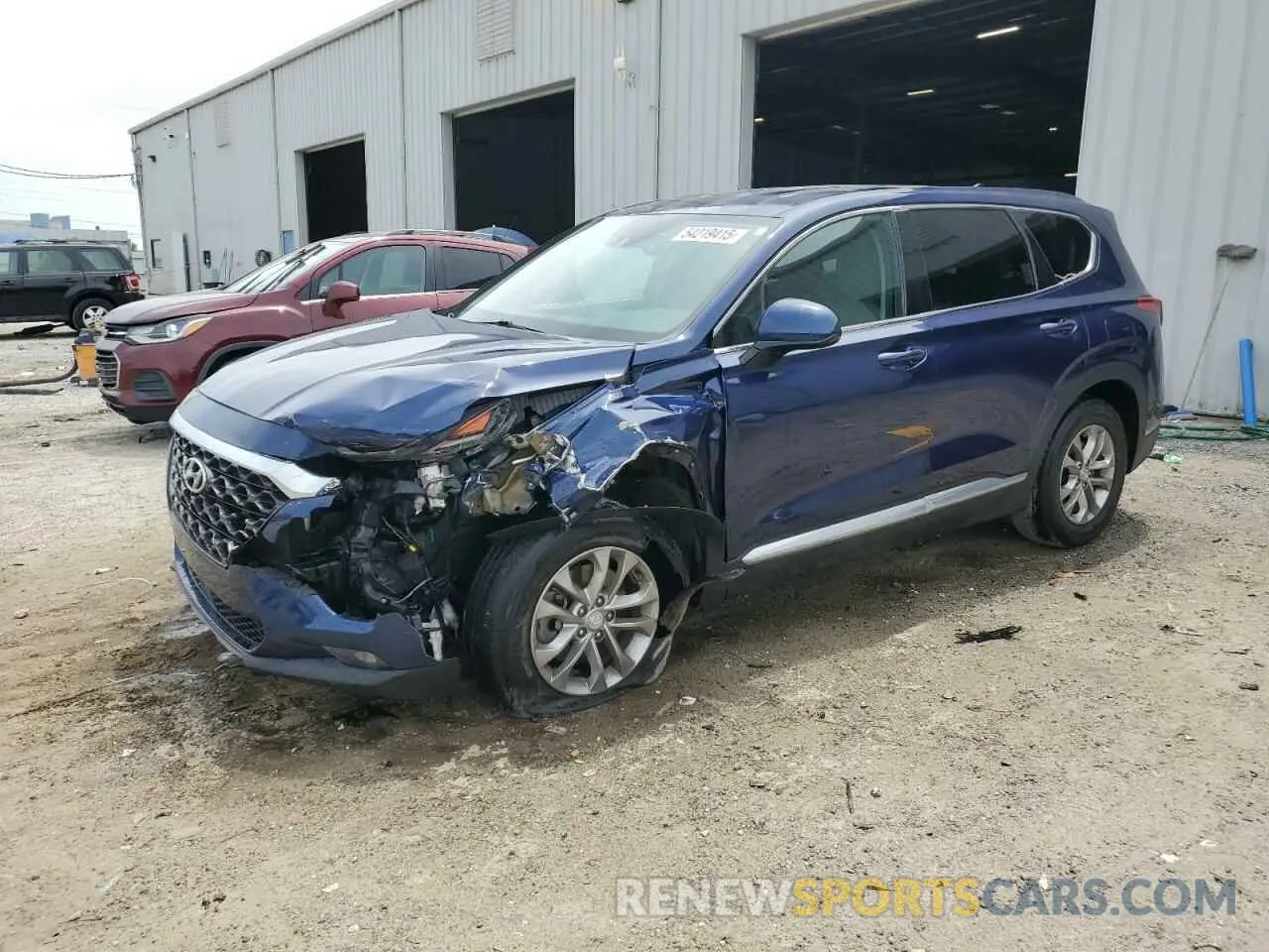 1 Photograph of a damaged car 5NMS33AD0KH043131 HYUNDAI SANTA FE 2019