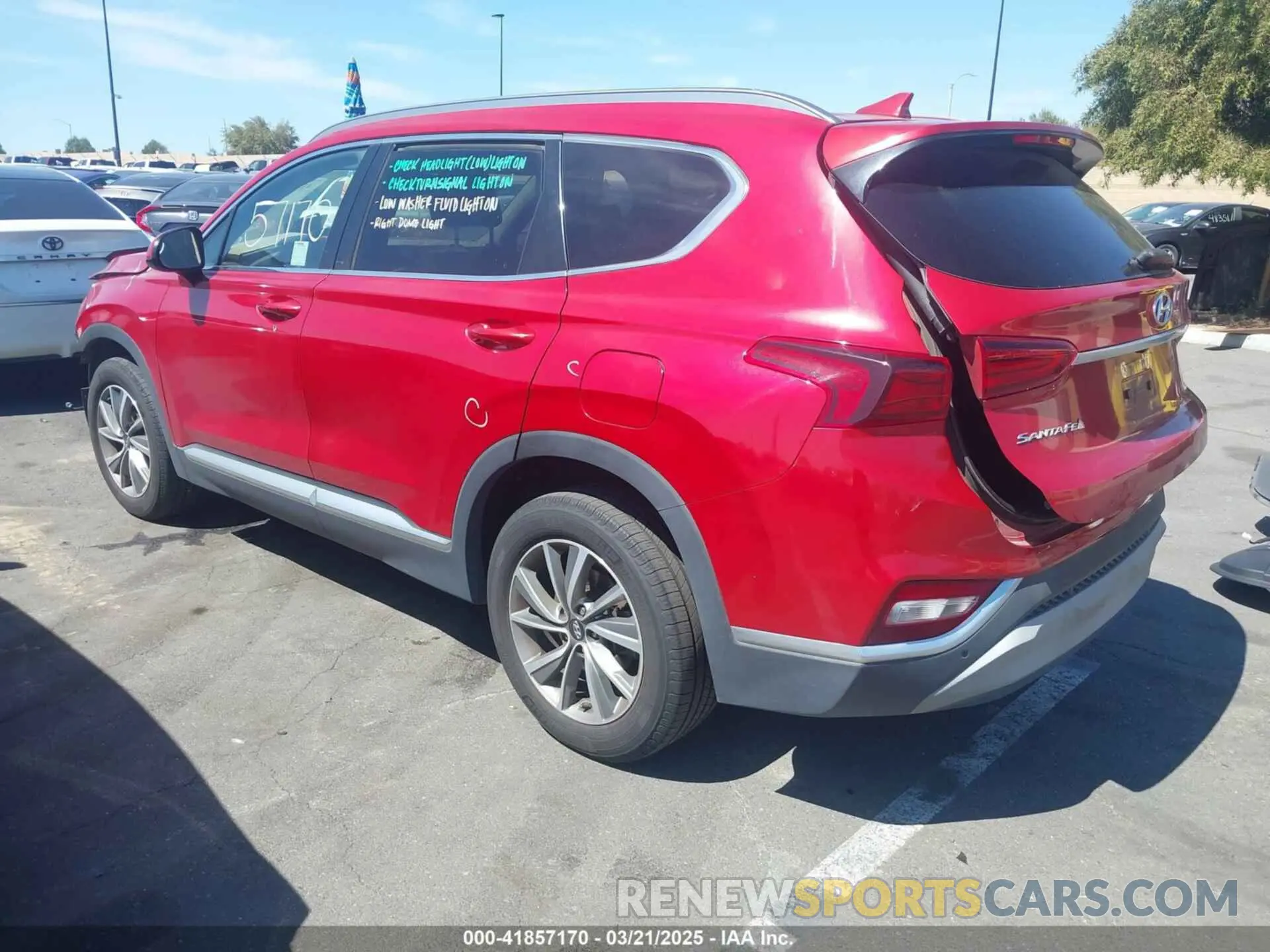 3 Photograph of a damaged car 5NMS33AD7KH113627 HYUNDAI SANTA FE 2019