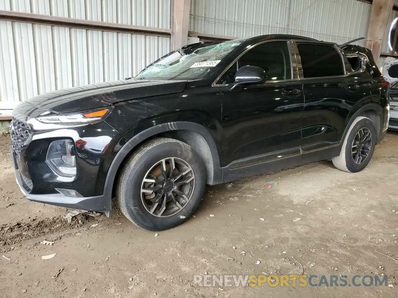 1 Photograph of a damaged car 5NMS33ADXKH136190 HYUNDAI SANTA FE 2019