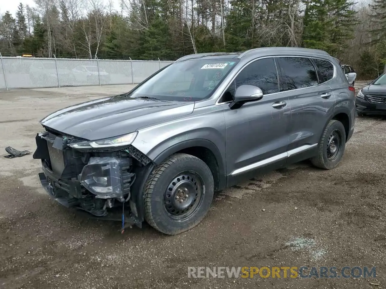 1 Photograph of a damaged car 5NMS3CAA9KH077185 HYUNDAI SANTA FE 2019