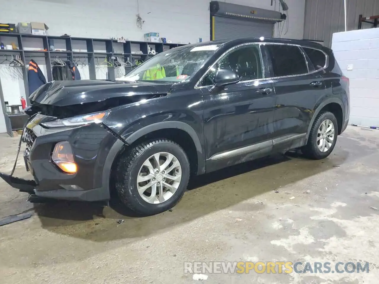 1 Photograph of a damaged car 5NMS3CAD3KH008163 HYUNDAI SANTA FE 2019