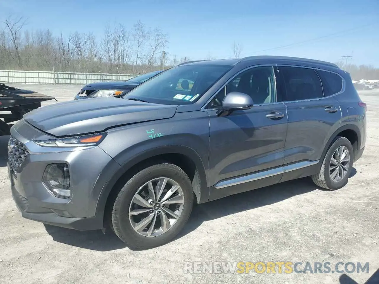 1 Photograph of a damaged car 5NMS3CAD4KH050471 HYUNDAI SANTA FE 2019