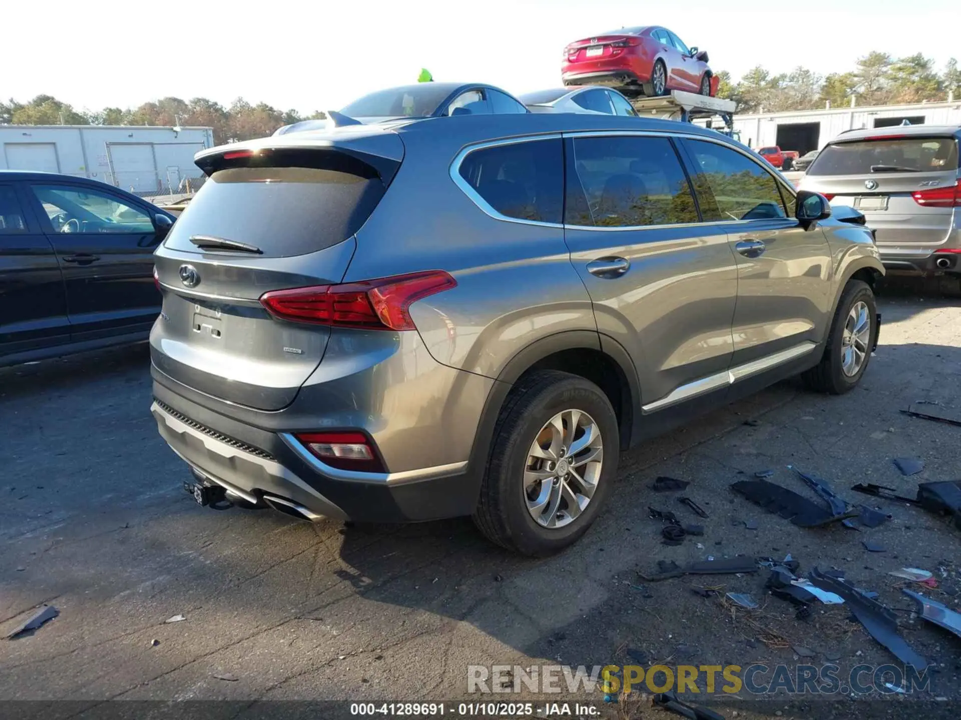 4 Фотография поврежденного автомобиля 5NMS3CAD5KH083477 HYUNDAI SANTA FE 2019