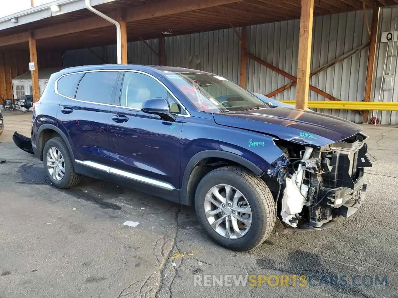 4 Фотография поврежденного автомобиля 5NMS3CAD6KH091927 HYUNDAI SANTA FE 2019