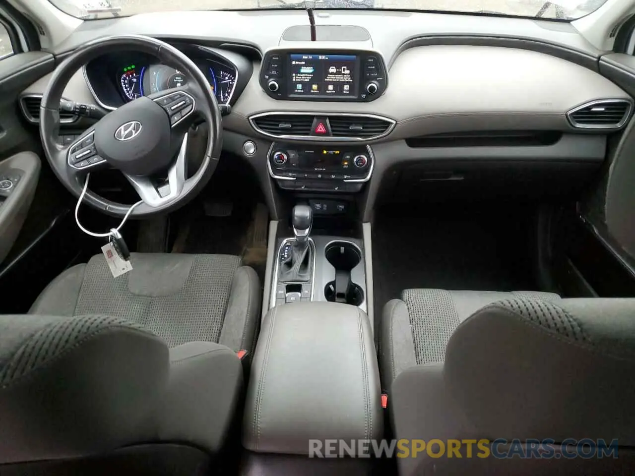 8 Фотография поврежденного автомобиля 5NMS3CAD9KH015604 HYUNDAI SANTA FE 2019