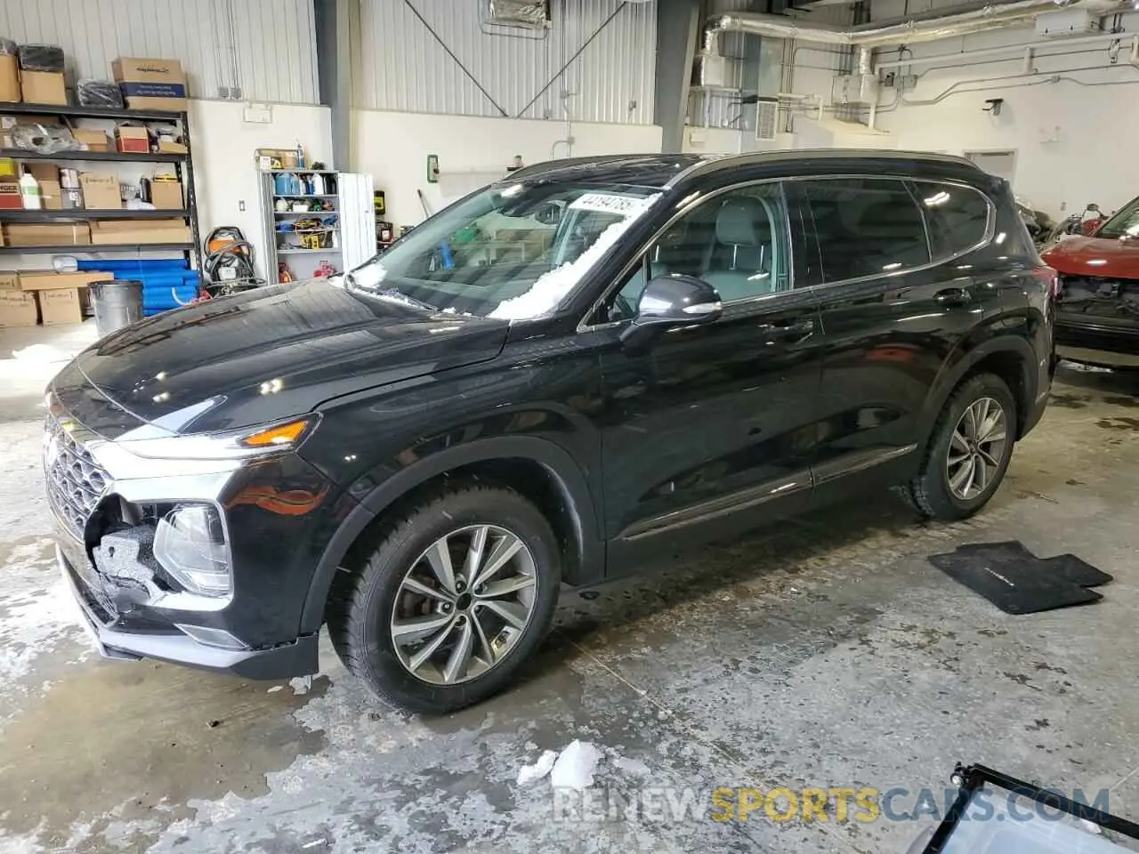 1 Photograph of a damaged car 5NMS3CAD9KH122572 HYUNDAI SANTA FE 2019