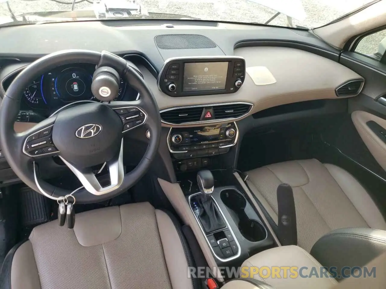 8 Photograph of a damaged car 5NMS53AA1KH059564 HYUNDAI SANTA FE 2019
