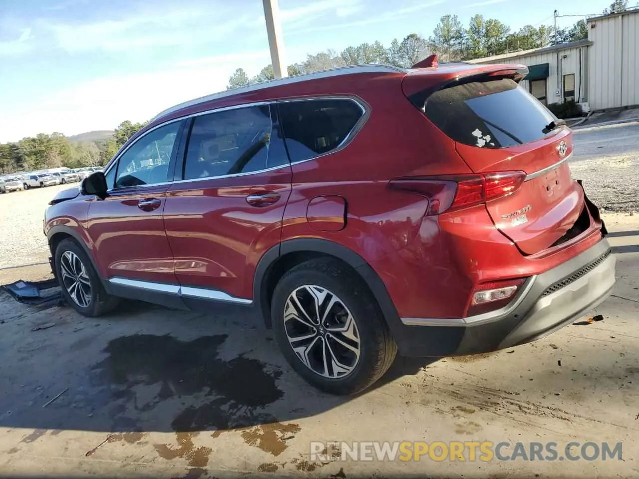 2 Photograph of a damaged car 5NMS53AA8KH060016 HYUNDAI SANTA FE 2019