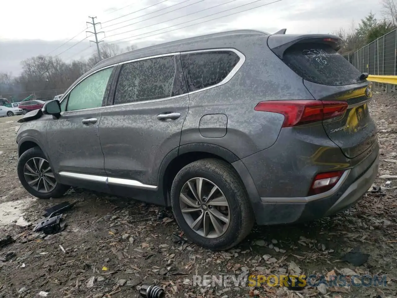 2 Photograph of a damaged car 5NMS53AD5KH003380 HYUNDAI SANTA FE 2019