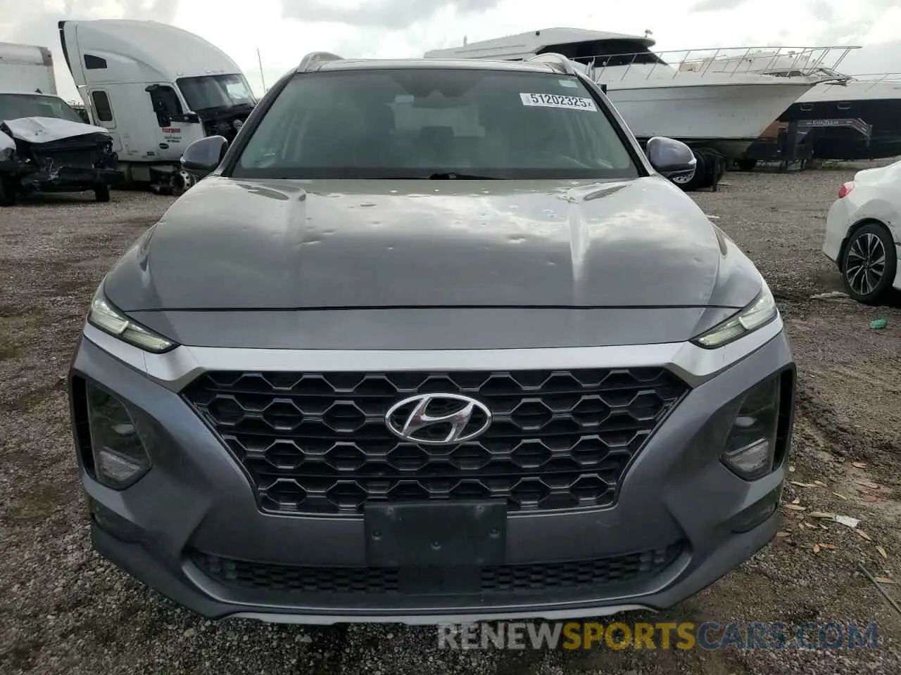5 Photograph of a damaged car 5NMS53AD7KH072104 HYUNDAI SANTA FE 2019