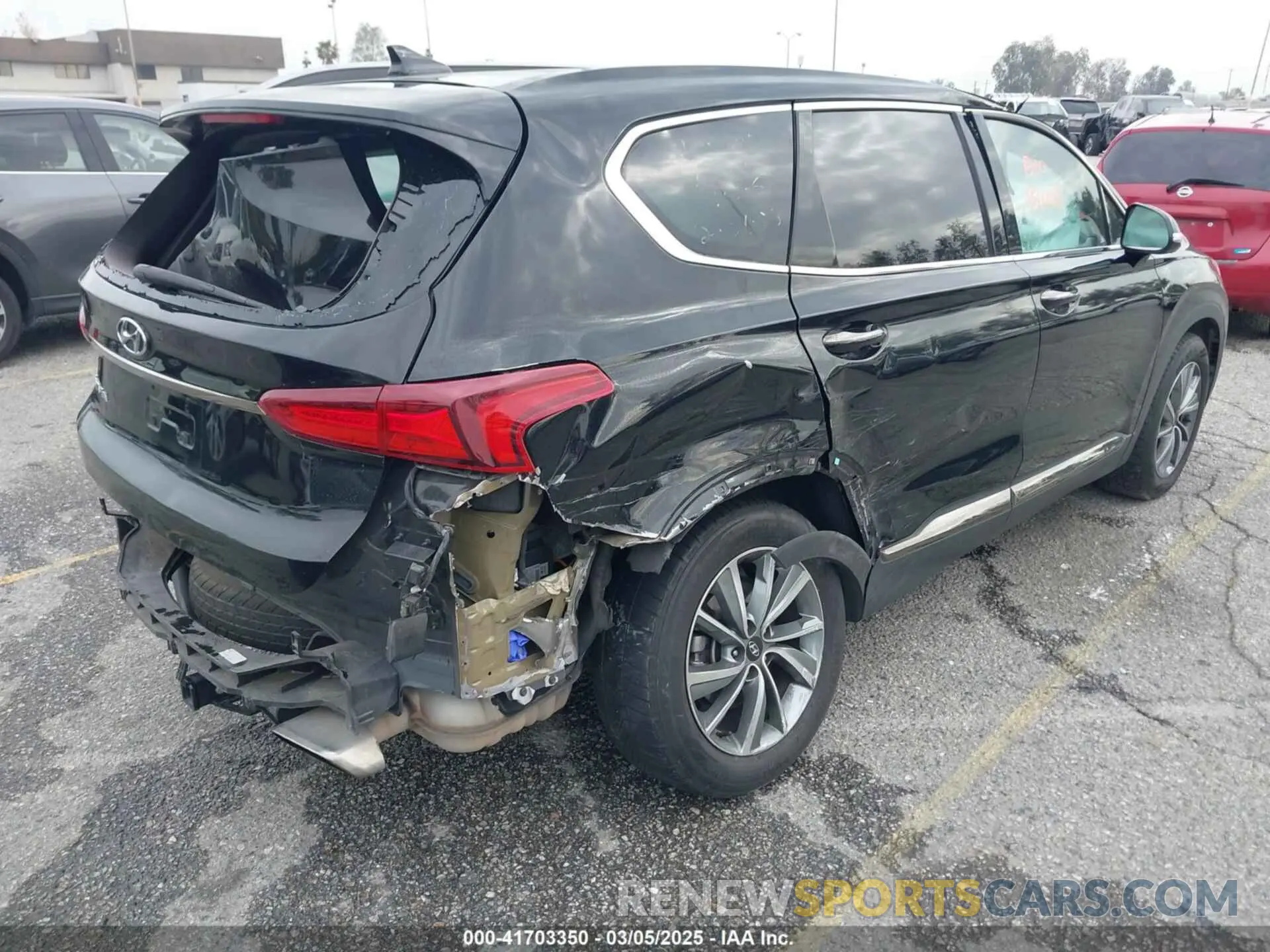 4 Фотография поврежденного автомобиля 5NMS53AD9KH048127 HYUNDAI SANTA FE 2019