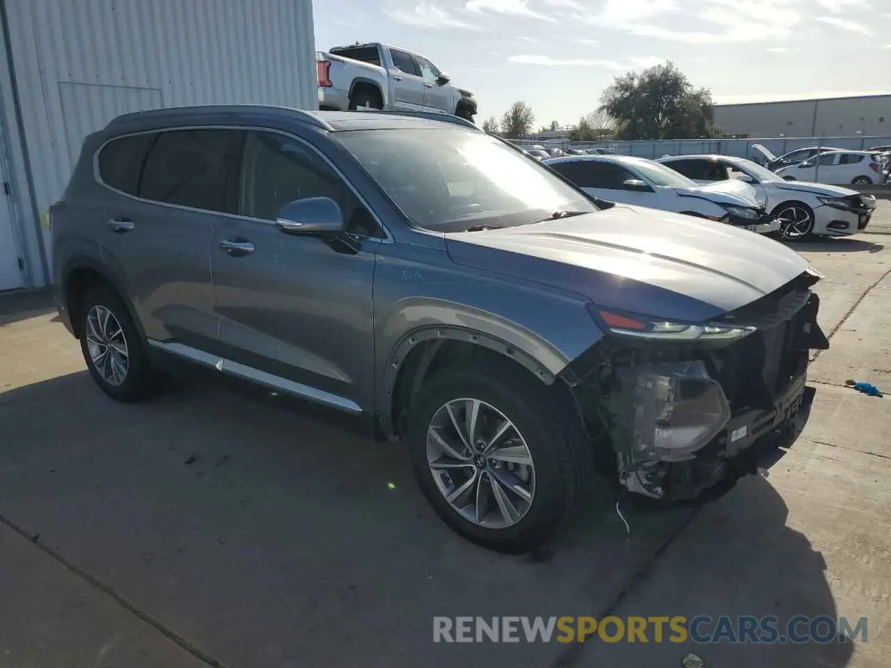 4 Photograph of a damaged car 5NMS53AD9KH088823 HYUNDAI SANTA FE 2019