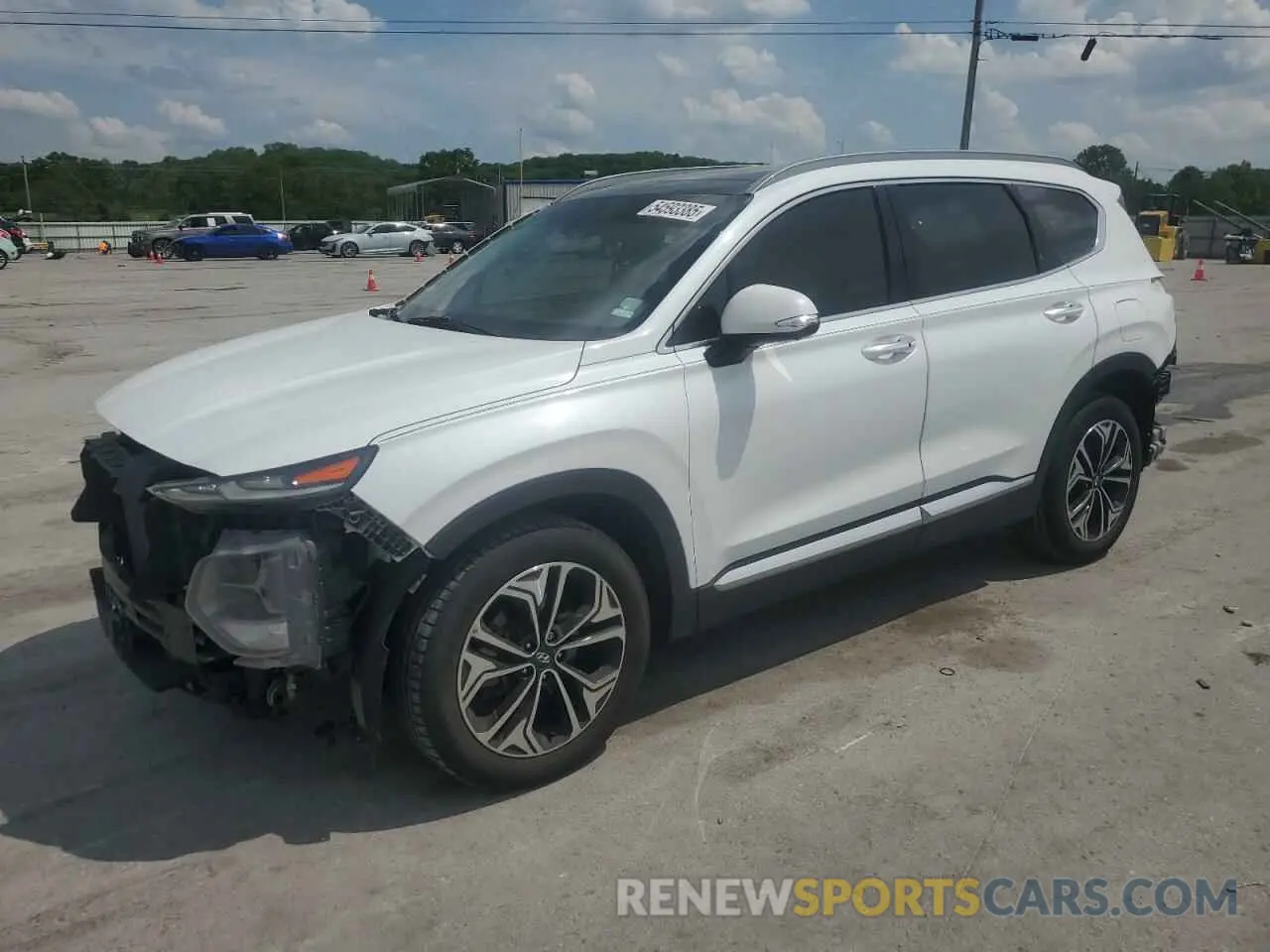 1 Photograph of a damaged car 5NMS5CAA6KH031484 HYUNDAI SANTA FE 2019