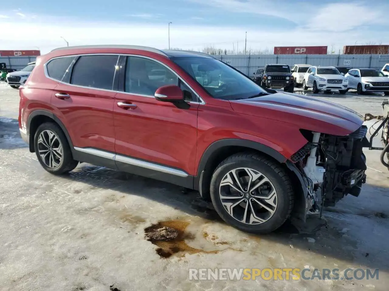 4 Photograph of a damaged car 5NMS5CAA8KH063336 HYUNDAI SANTA FE 2019
