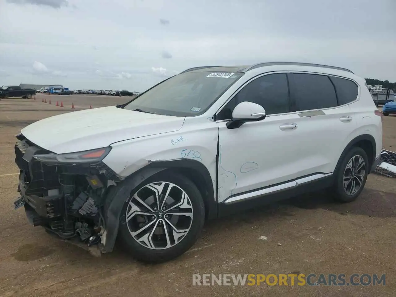 1 Photograph of a damaged car 5NMS5CAAXKH018883 HYUNDAI SANTA FE 2019