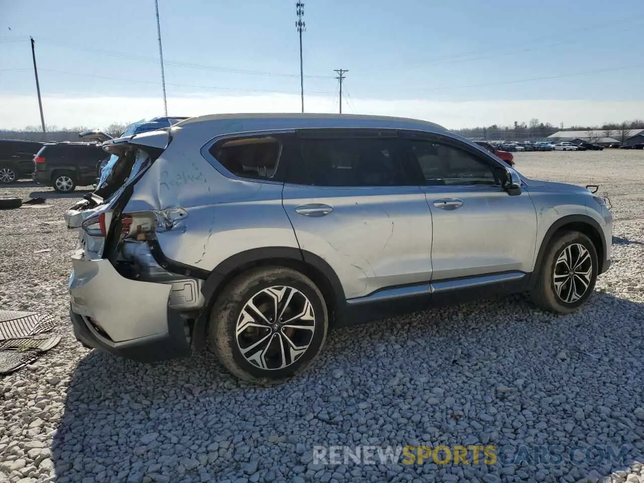 3 Фотография поврежденного автомобиля 5NMS5CAAXKH021184 HYUNDAI SANTA FE 2019