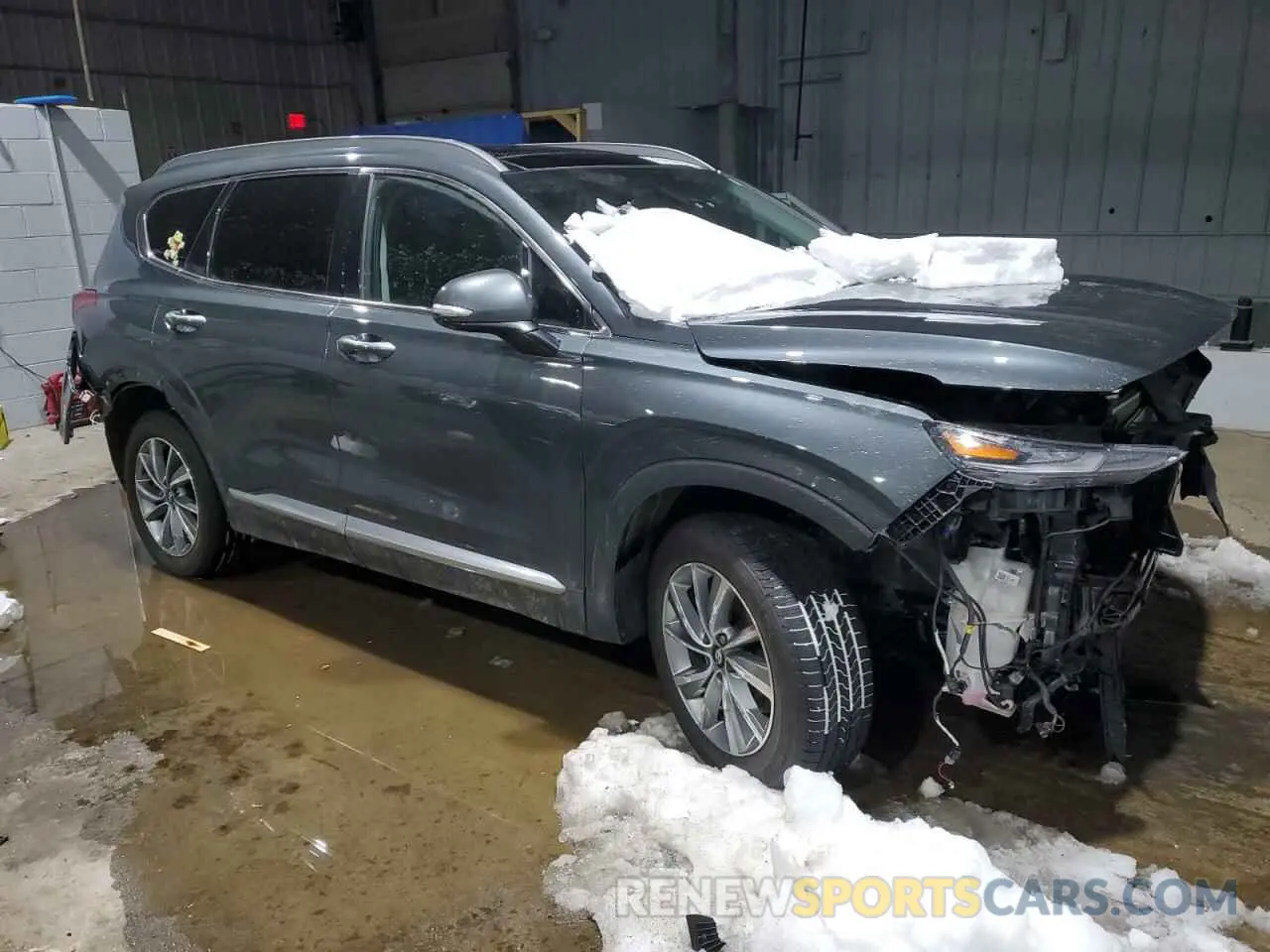 4 Фотография поврежденного автомобиля 5NMS5CAD8KH086528 HYUNDAI SANTA FE 2019