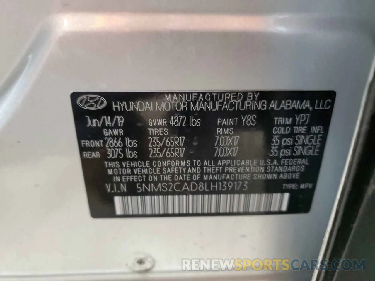 15 Фотография поврежденного автомобиля 5NMS2CAD8LH139173 HYUNDAI SANTA FE 2020