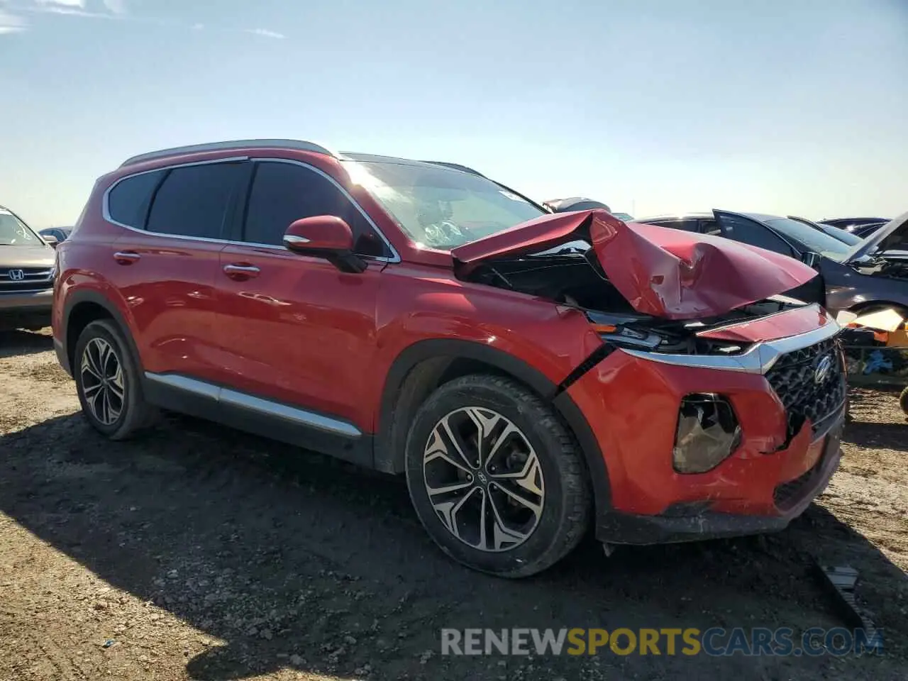 4 Фотография поврежденного автомобиля 5NMS33AAXLH300691 HYUNDAI SANTA FE 2020