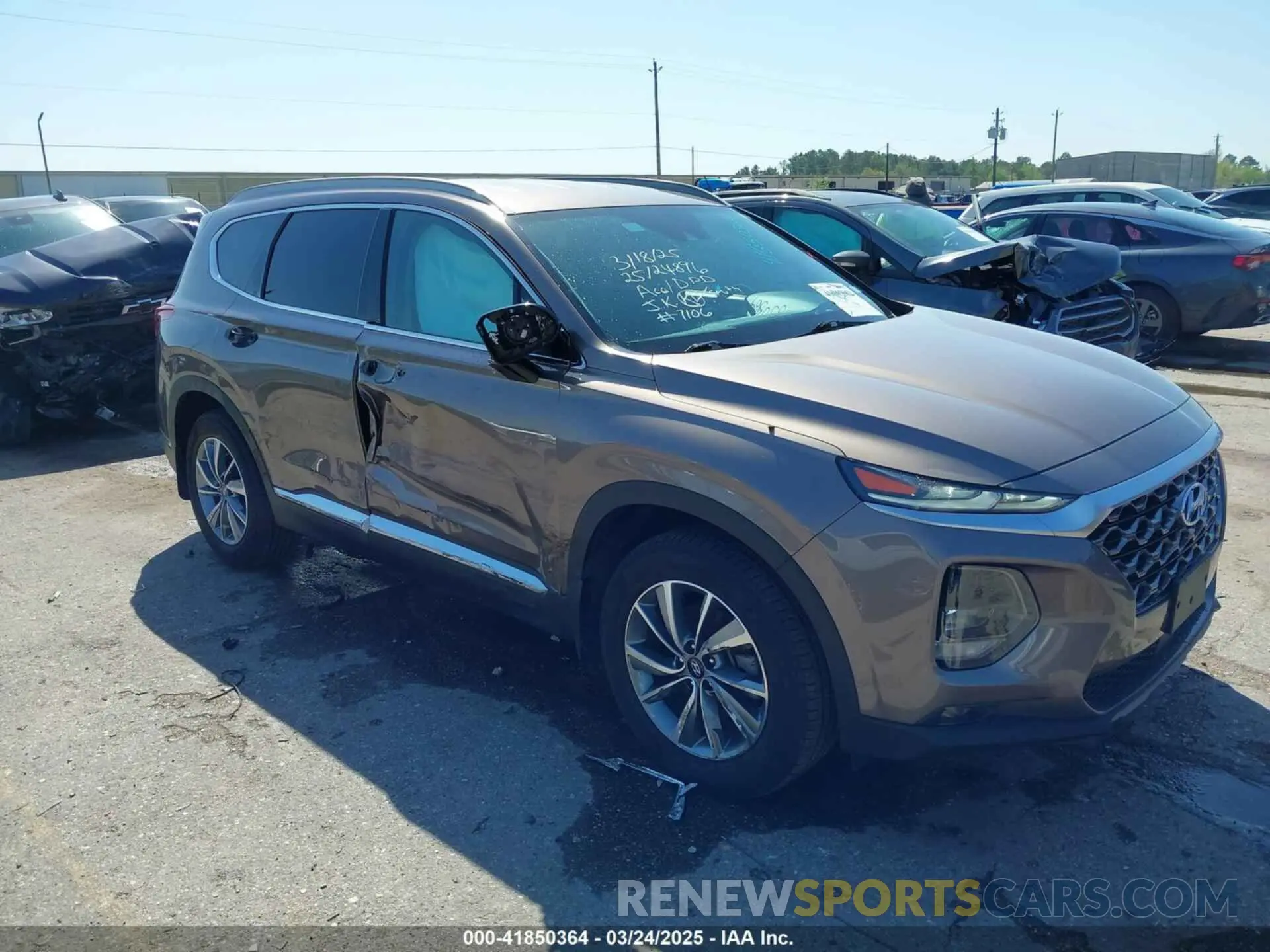 1 Photograph of a damaged car 5NMS33AD6LH187106 HYUNDAI SANTA FE 2020