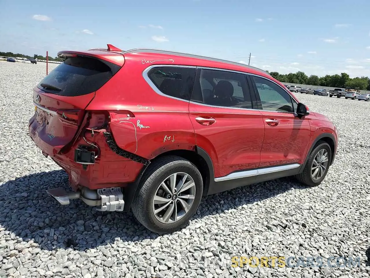3 Photograph of a damaged car 5NMS33AD6LH212120 HYUNDAI SANTA FE 2020