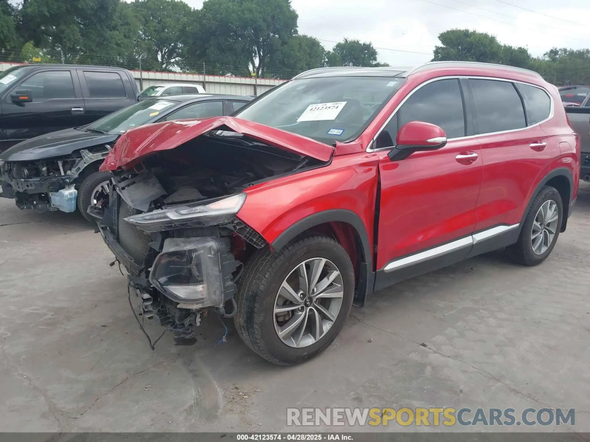 2 Photograph of a damaged car 5NMS33AD7LH241559 HYUNDAI SANTA FE 2020