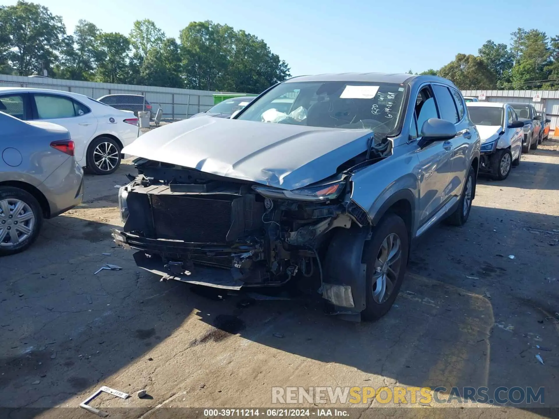 2 Photograph of a damaged car 5NMS33AD8LH190251 HYUNDAI SANTA FE 2020