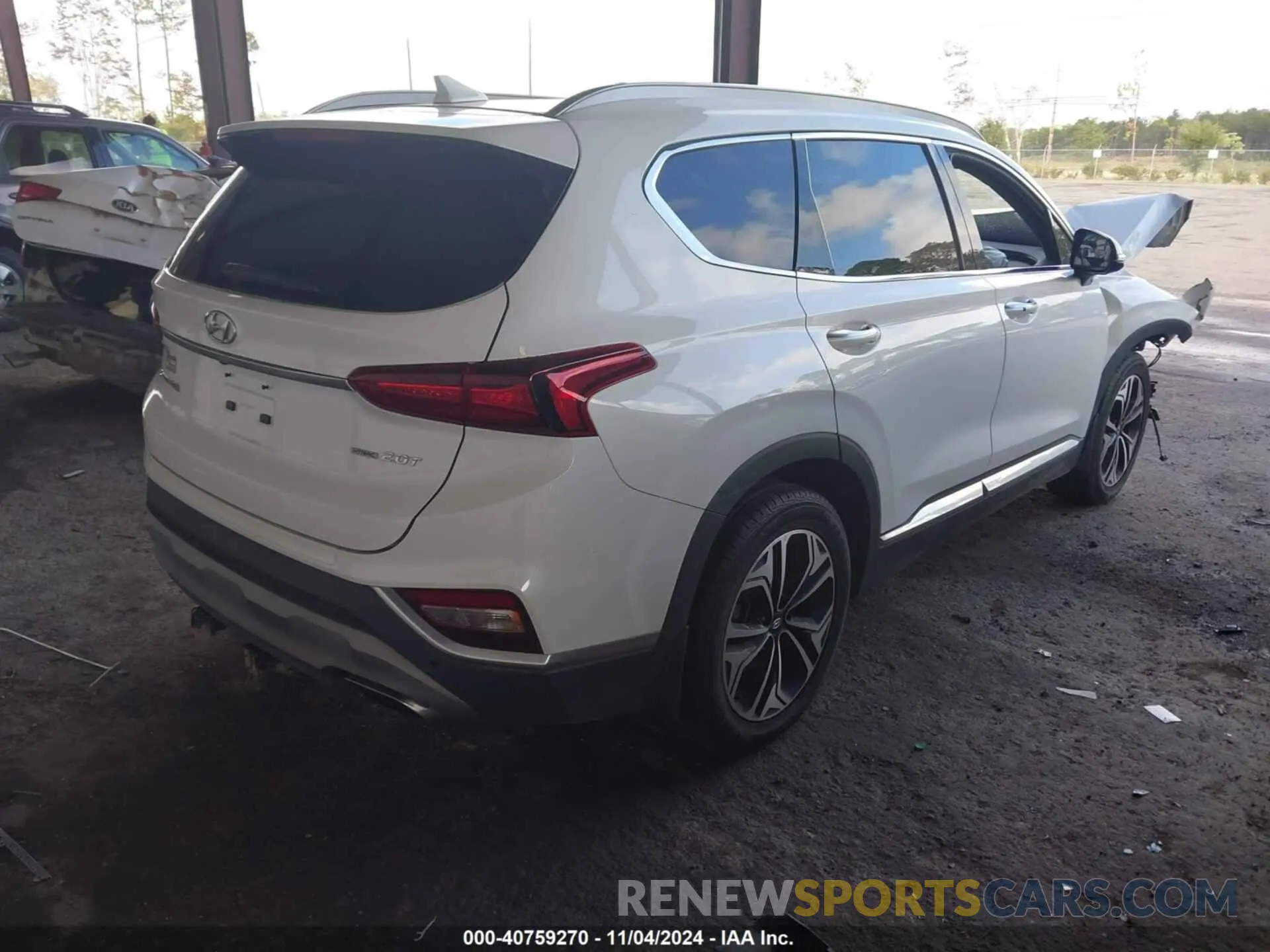 4 Фотография поврежденного автомобиля 5NMS3CAAXLH197594 HYUNDAI SANTA FE 2020