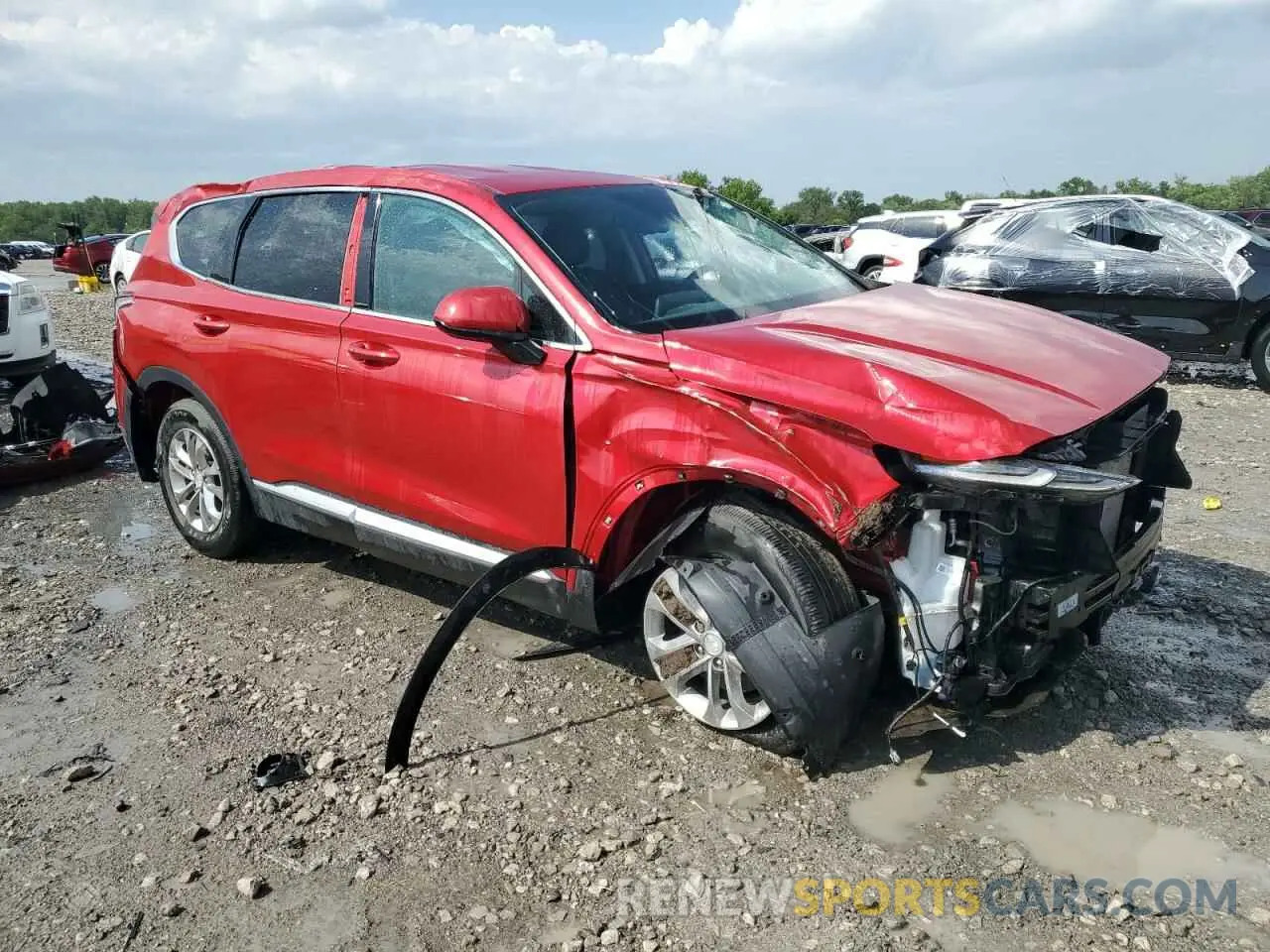 4 Фотография поврежденного автомобиля 5NMS3CAD0LH296578 HYUNDAI SANTA FE 2020