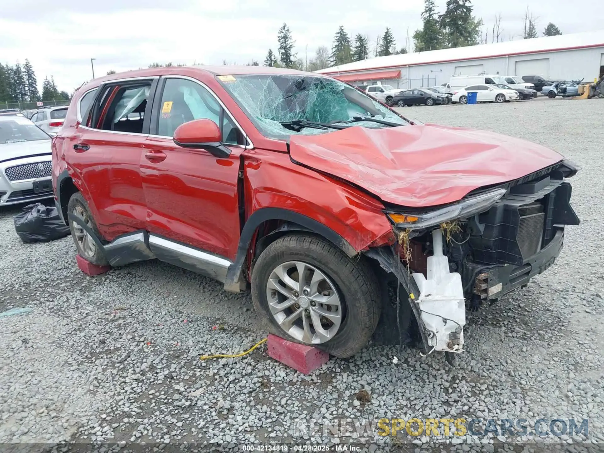 1 Photograph of a damaged car 5NMS3CAD3LH200748 HYUNDAI SANTA FE 2020