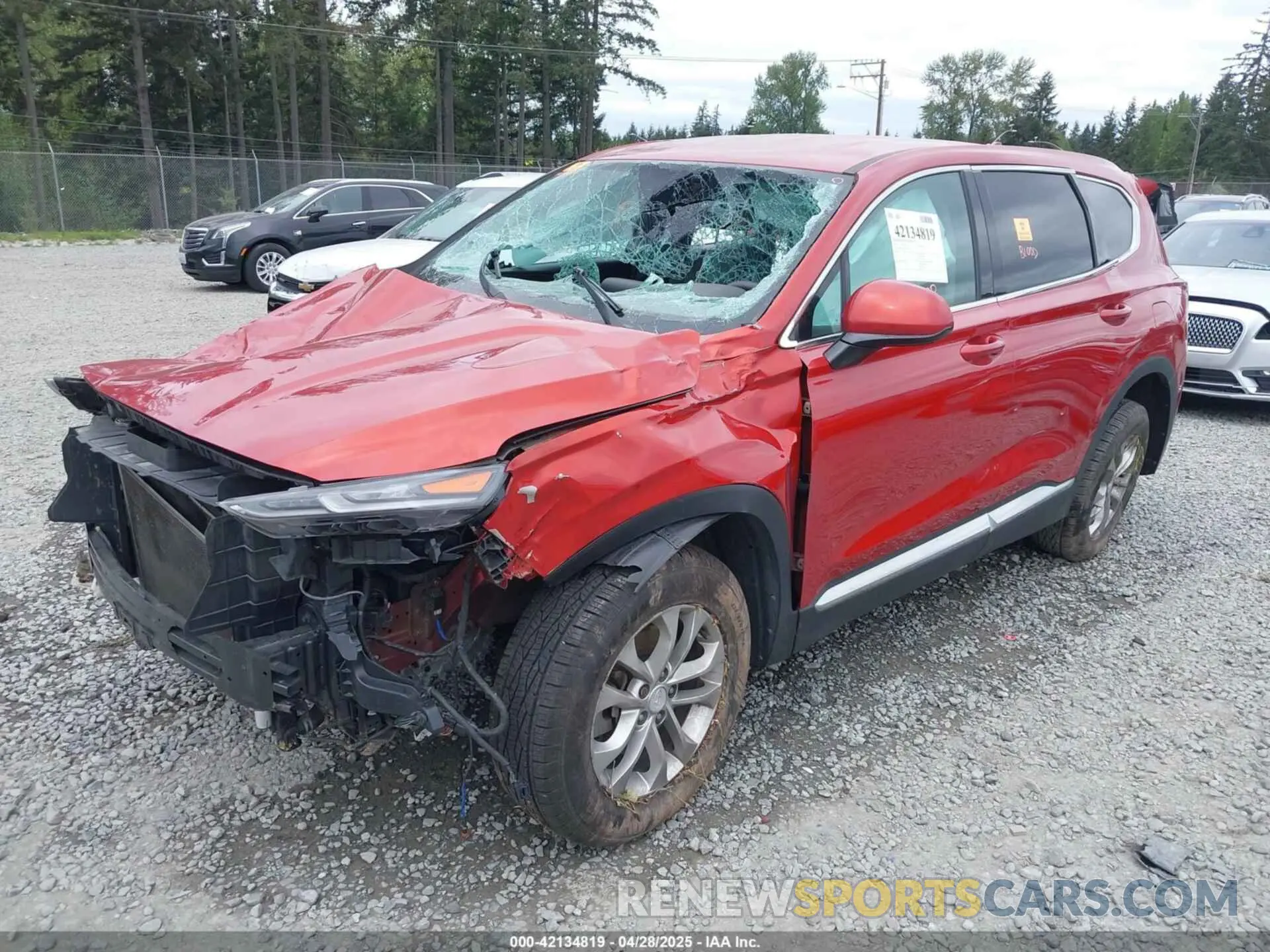 2 Photograph of a damaged car 5NMS3CAD3LH200748 HYUNDAI SANTA FE 2020