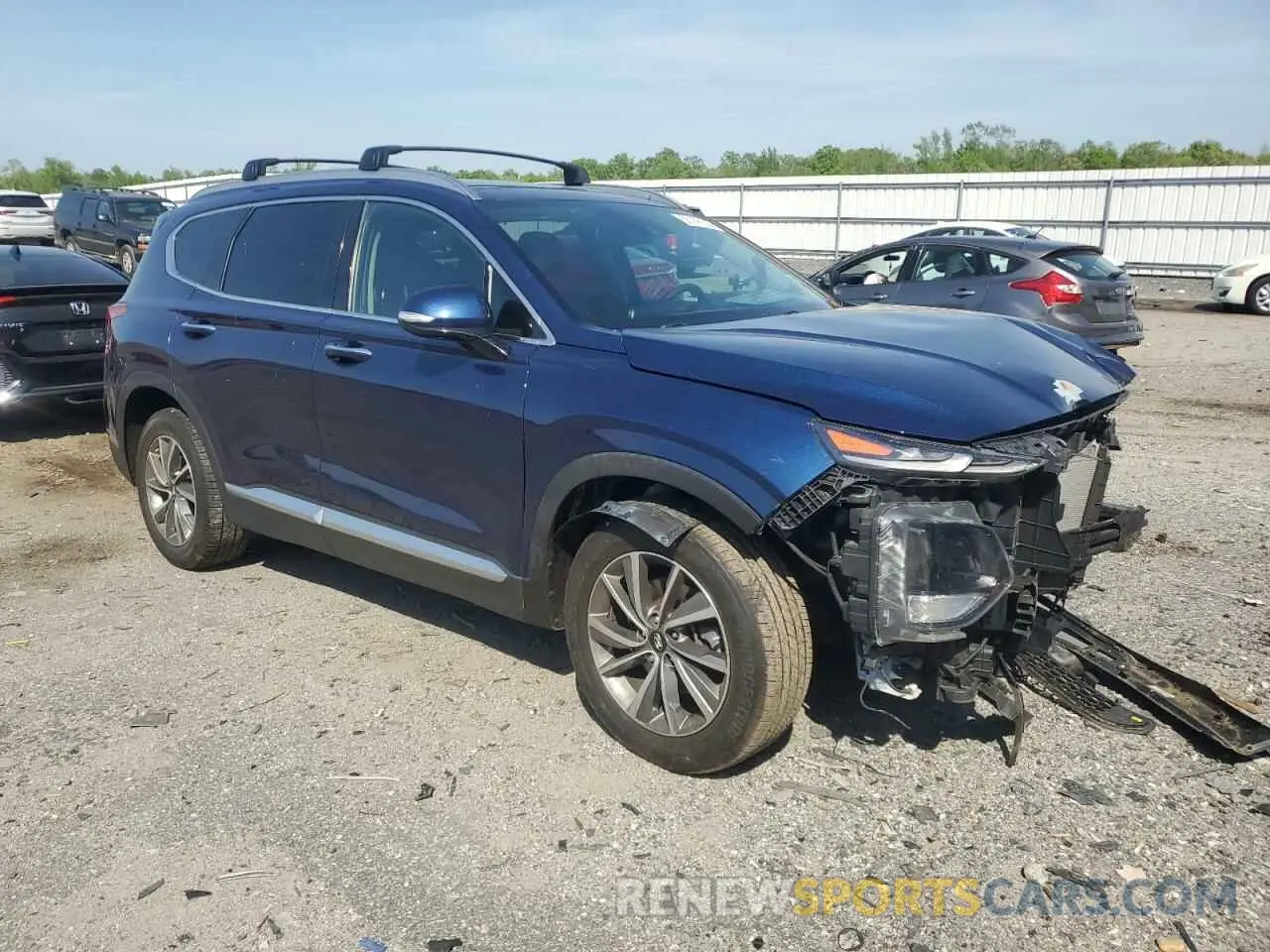 4 Фотография поврежденного автомобиля 5NMS3CAD9LH297485 HYUNDAI SANTA FE 2020