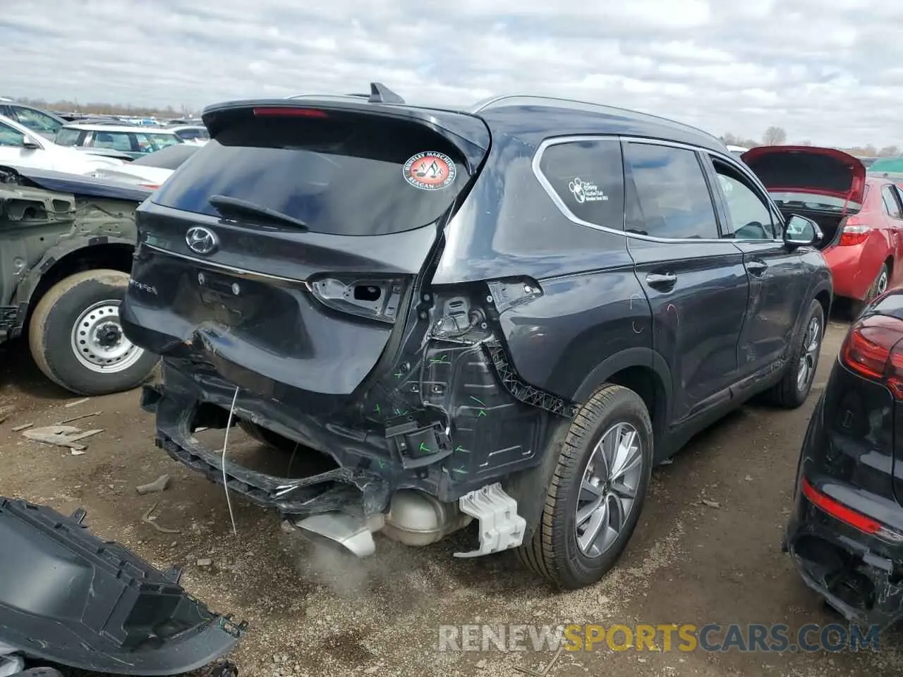 3 Фотография поврежденного автомобиля 5NMS53AD0LH296316 HYUNDAI SANTA FE 2020