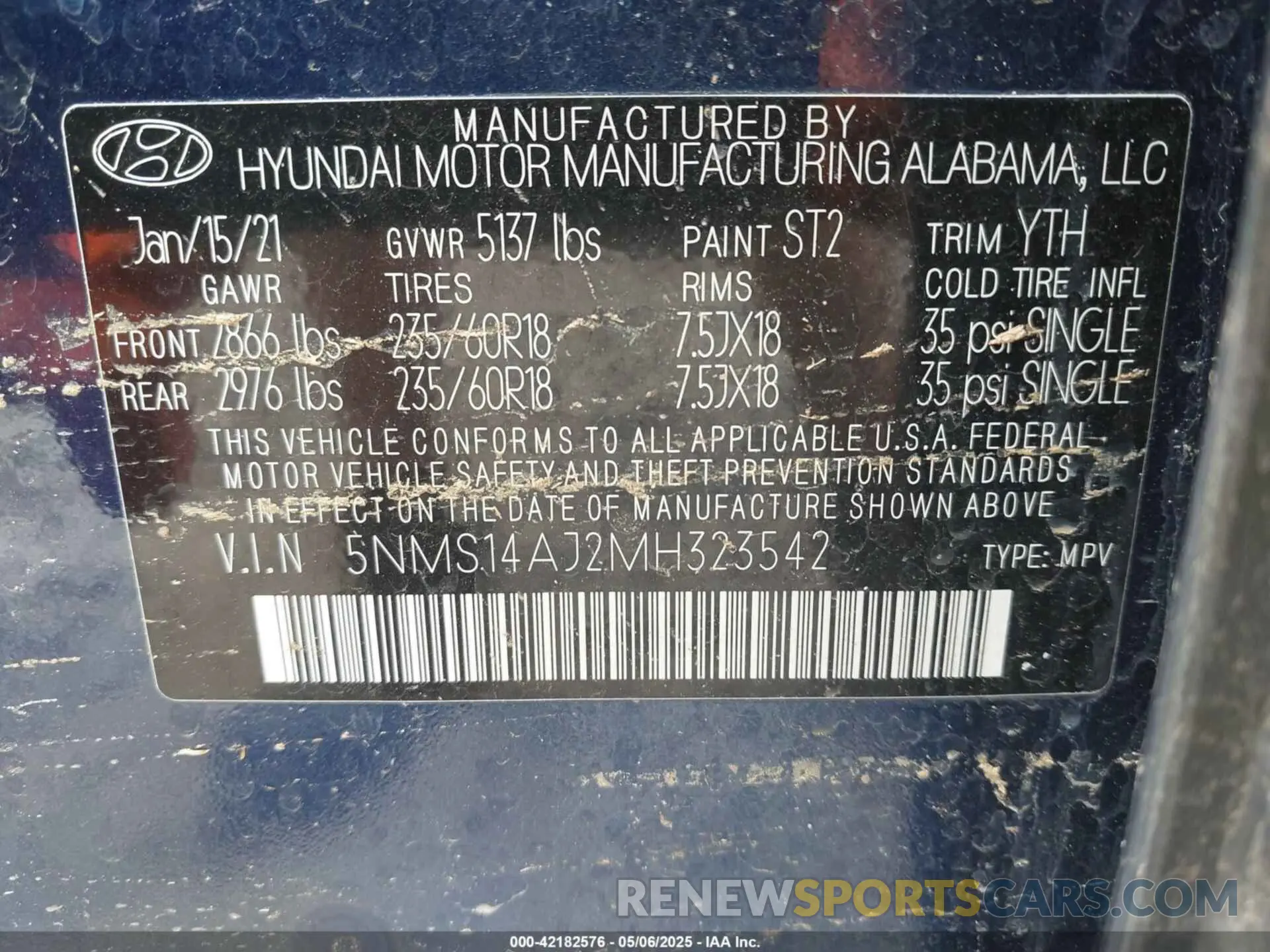 9 Photograph of a damaged car 5NMS14AJ2MH323542 HYUNDAI SANTA FE 2021