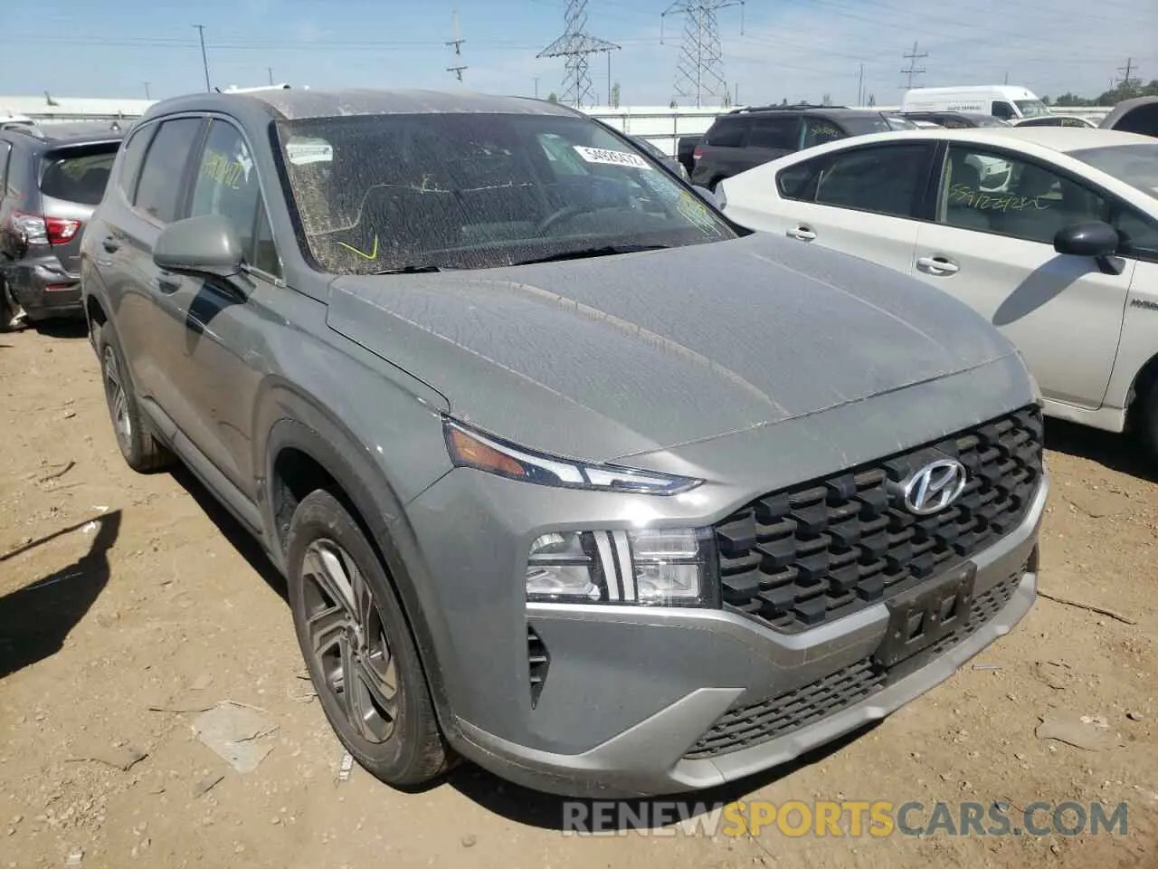 1 Photograph of a damaged car 5NMS14AJ5MH318108 HYUNDAI SANTA FE 2021