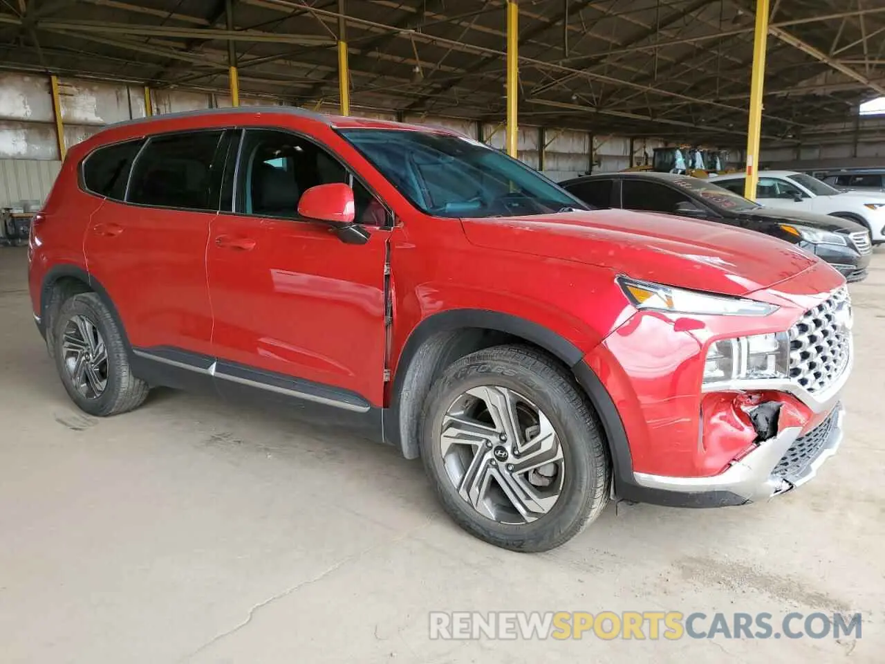 4 Фотография поврежденного автомобиля 5NMS24AJ4MH350030 HYUNDAI SANTA FE 2021